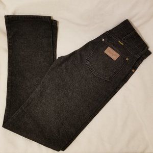 Wrangler Men's Black Denim Jeans  Straight Leg 30X36 NWOT